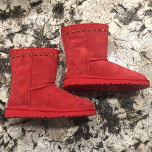 UGG Kids Classic Red Studded Boots